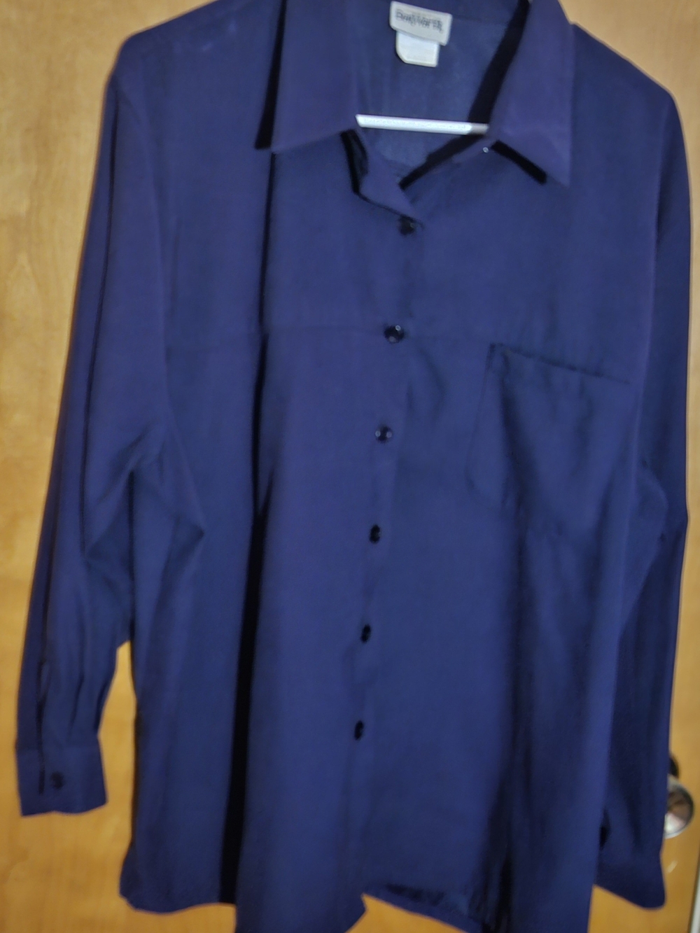 Ladies Classic Long-Sleeve Eggplant Shirt